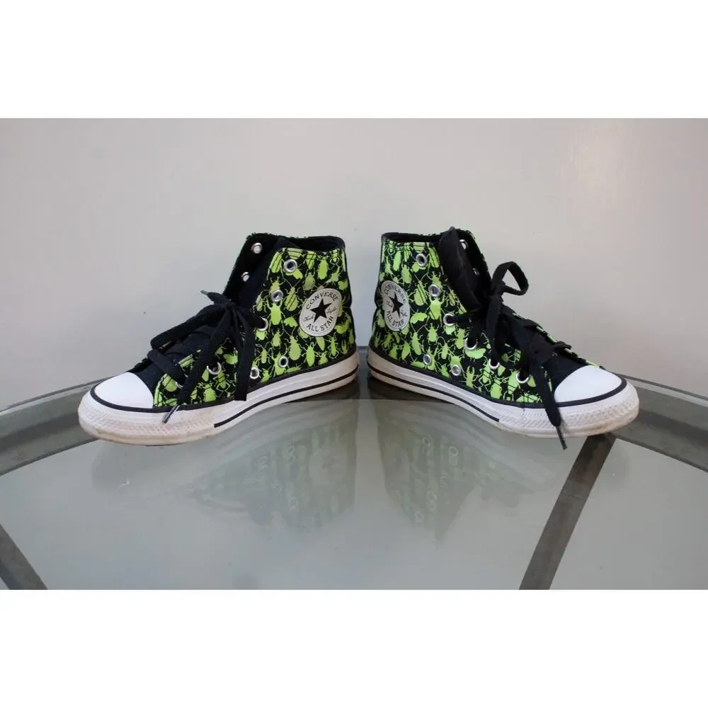 CONVERSE‎ Chuck Taylor Glow In The Dark Bugs Hi-Top Sneakers Junior Size 13